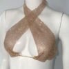 sparkly chainmail gold halter top 2 sparkly chainmail gold halter top
