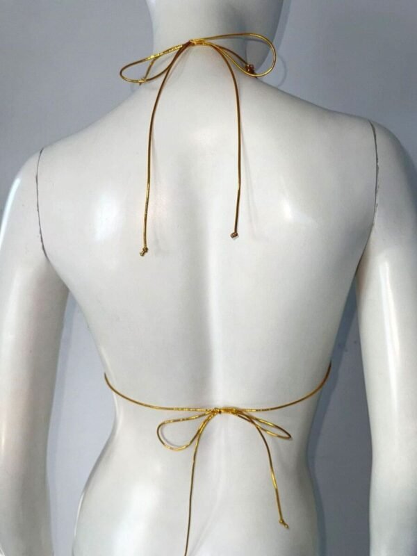 sparkly chainmail gold halter top sparkly chainmail gold halter top