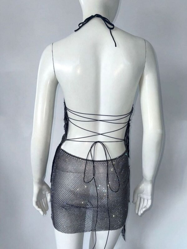 black sparkly fringe dress