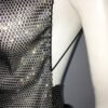 black sparkly mesh mini dress