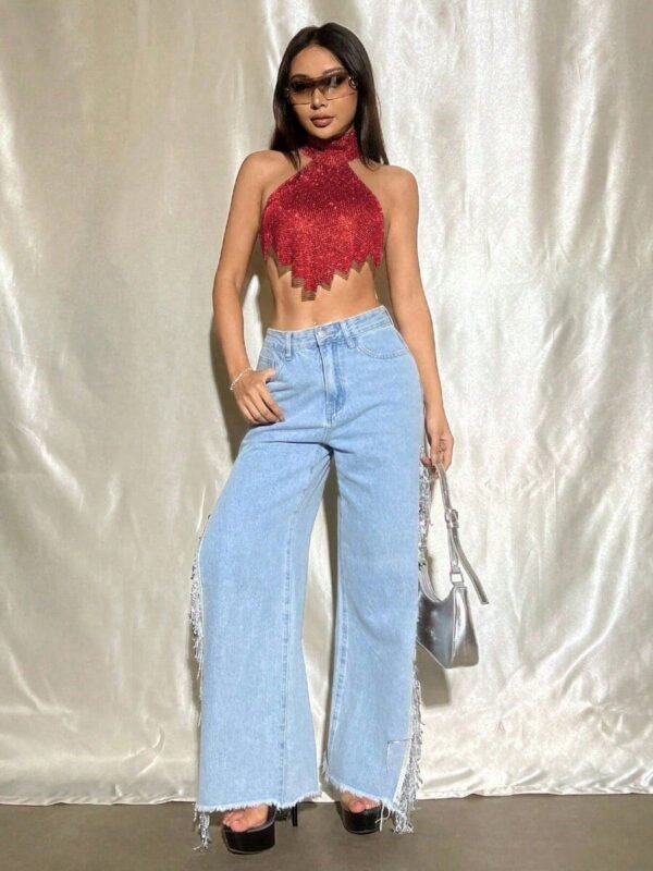 red rhinestone tank tops