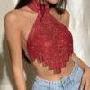 red rhinestone tank tops