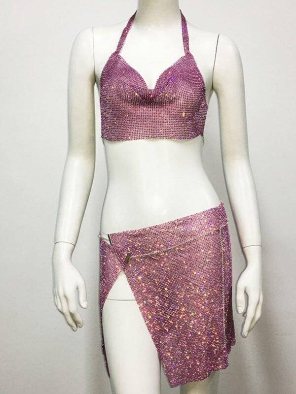pink sequins two piece set 2 pink sequins two piece set