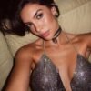 black metallic crop top