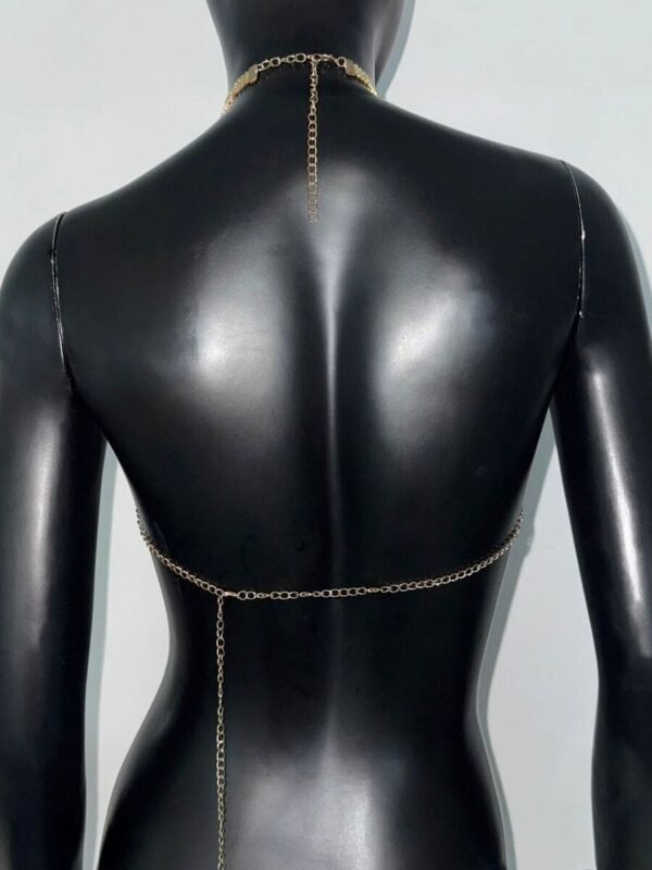 sexy metallic gold halter top