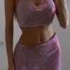 pink sequins two piece set 1 pink sequins two piece set
