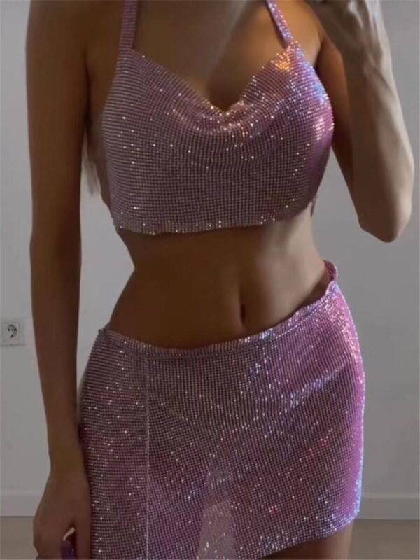pink sequins two piece set 1 pink sequins two piece set