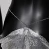 silver chainmail mini skirt