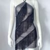 black sparkly fringe dress