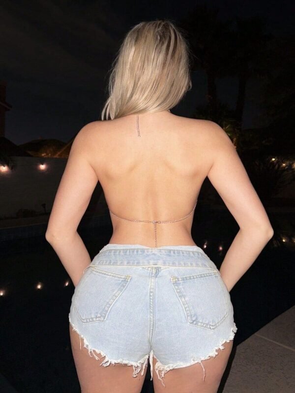 sparkly metallic red halter top