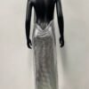 silver sparkly prom dress