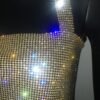 gold metallic crop top