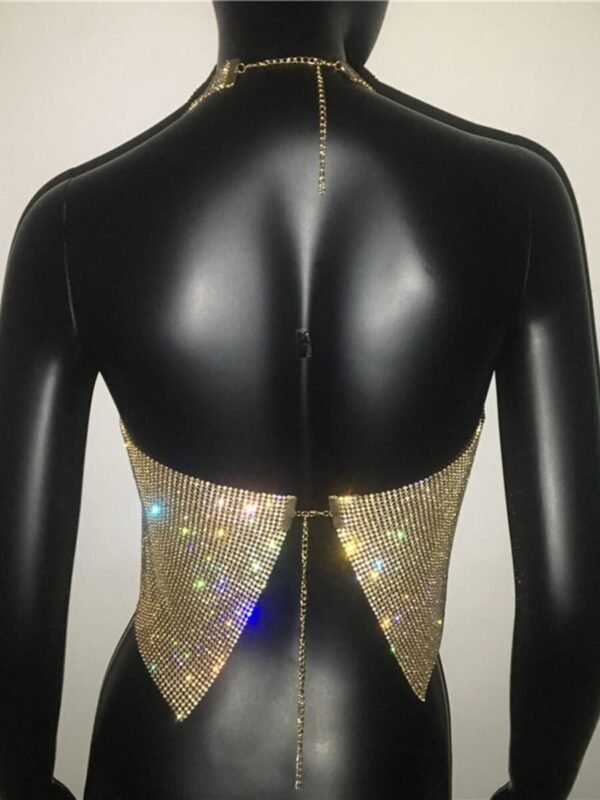 gold metallic crop top