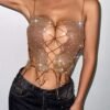 sparkly metallic gold crop top