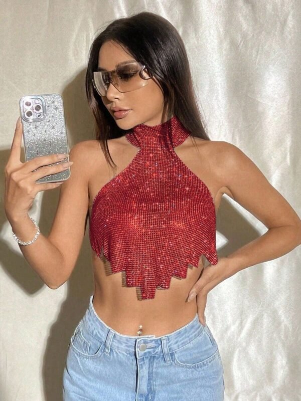 red rhinestone tank tops