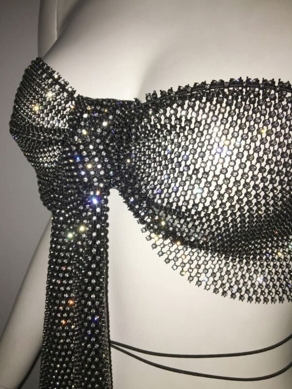 see through crop top set