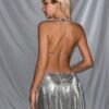 silver chainmail two piece set