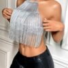 silver fringe crop top5 silver fringe crop top