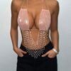 sparkly nude tube top