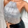 silver fringe crop top4 silver fringe crop top
