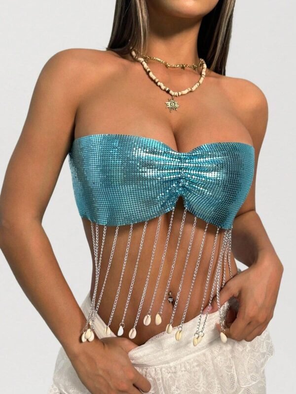 blue metallic corset top3 blue metallic corset top