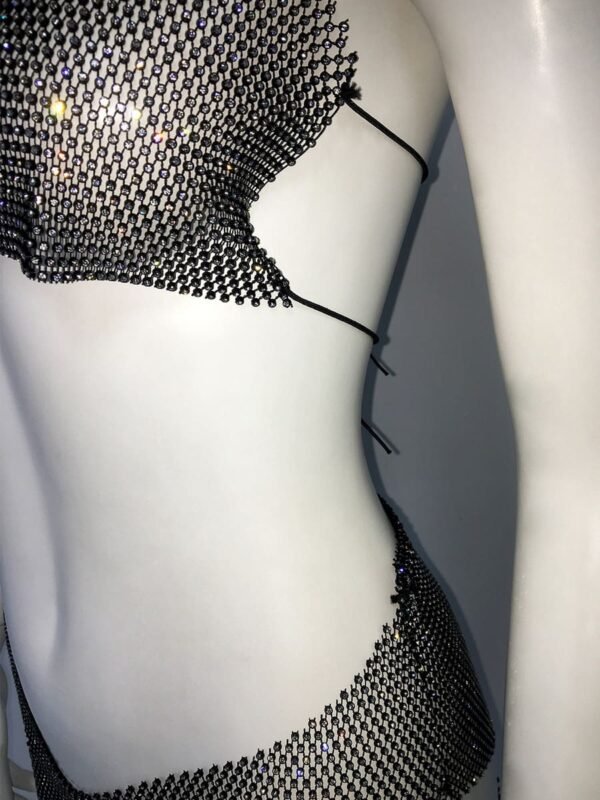 sexy sparkly skirt and top set