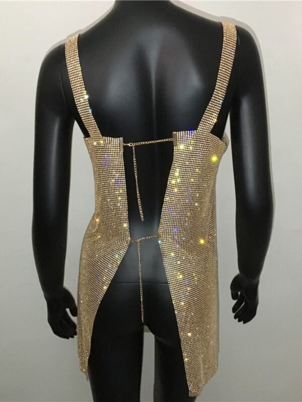 sparkly gold metallic dress