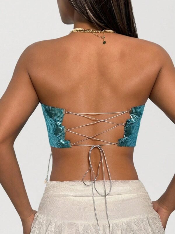 blue metallic corset top2 blue metallic corset top