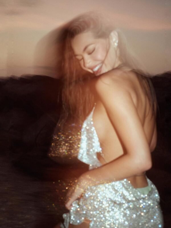 sparkly sexy metallic mini dress