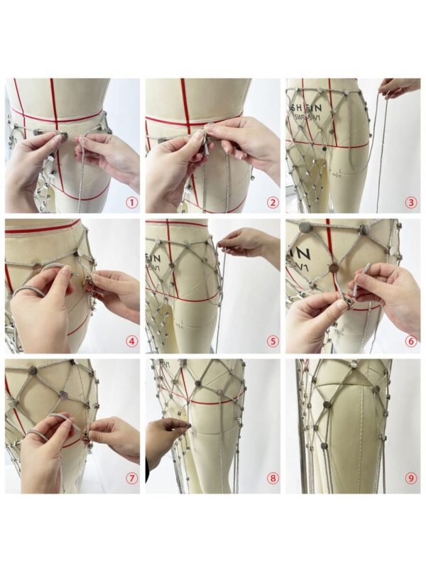 fishnet fringe maxi skirt